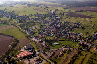 Oblique view of Durrenbach in the state Bas-Rhin, France
