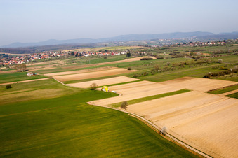 Drone image of Gunstett in the state Bas-Rhin, France