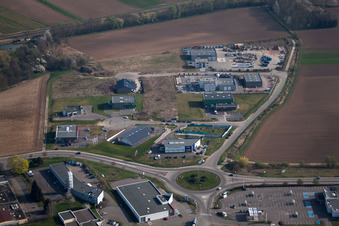 Bird's eye view of Reimerswiller in the state Bas-Rhin, France