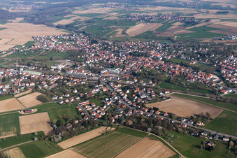 Drone recording of Reimerswiller in the state Bas-Rhin, France