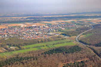 Bienwaldstadt from the south in Kandel in the state Rhineland-Palatinate, Germany