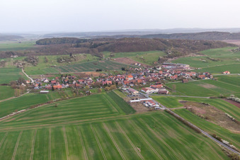 Village view in the district Linden in Straufhain in the state Thuringia, Germany
