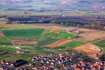 Aerial photograpy of District Wargolshausen in Hollstadt in the state Bavaria, Germany