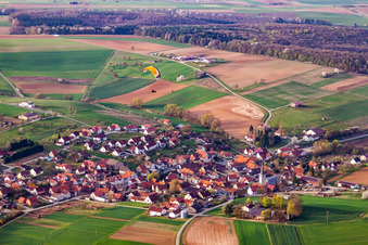 Oblique view of District Wargolshausen in Hollstadt in the state Bavaria, Germany