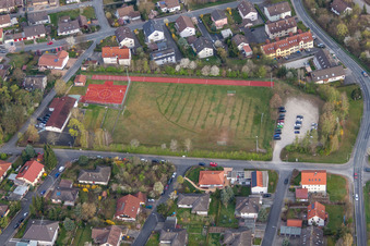 Sports field in the district Herschfeld in Bad Neustadt an der Saale in the state Bavaria, Germany
