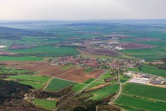 View of the town from the northwest in Römhild in the state Thuringia, Germany