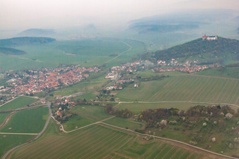 Oblique view of Bad Colberg in Heldburg in the state Thuringia, Germany