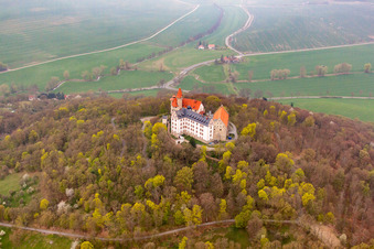 Aerial photograpy of Castle Heldburg in Heldburg in the state Thuringia, Germany