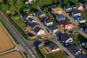 Aerial photograpy of New Development Area East (Im Holderbusch) in Minfeld in the state Rhineland-Palatinate, Germany