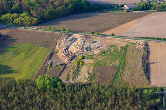 Landfill on a field in Erlenbach bei Kandel in the state Rhineland-Palatinate, Germany