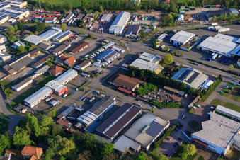 Car and Caravan Service Messinger in the district Minderslachen in Kandel in the state Rhineland-Palatinate, Germany from above