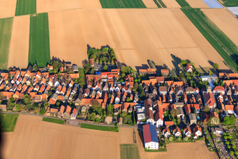 Village view with Hotel Restaurant Krone in Erlenbach bei Kandel in the state Rhineland-Palatinate, Germany