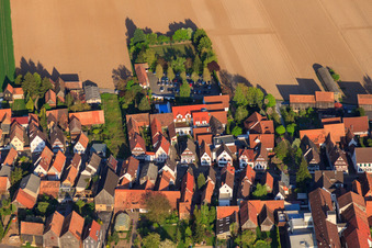 Hotel Restaurant Krone in the district Hayna in Herxheim bei Landau in the state Rhineland-Palatinate, Germany from above