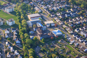 Oblique view of PAMINA School Center Herxheim in Herxheim bei Landau in the state Rhineland-Palatinate, Germany