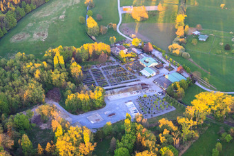 Aerial photograpy of Bienwald Nursery and GREENTEC GmbH GbR in Berg in the state Rhineland-Palatinate, Germany
