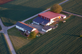 Billigheim-Ingenheim in the state Rhineland-Palatinate, Germany out of the air
