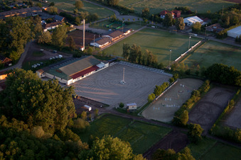 Billigheim-Ingenheim in the state Rhineland-Palatinate, Germany viewn from the air