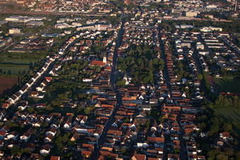 Drone recording of District Queichheim in Landau in der Pfalz in the state Rhineland-Palatinate, Germany