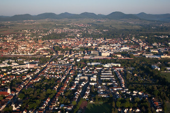 District Queichheim in Landau in der Pfalz in the state Rhineland-Palatinate, Germany from a drone