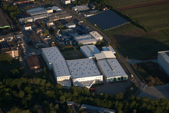 Aerial view of Industrial Area North in Landau in der Pfalz in the state Rhineland-Palatinate, Germany