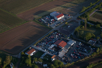 Oblique view of Industrial Area North in Landau in der Pfalz in the state Rhineland-Palatinate, Germany