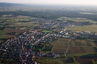 Aerial view of Goethestr in the district Lachen in Neustadt an der Weinstraße in the state Rhineland-Palatinate, Germany