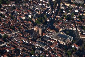 Oblique view of Neustadt an der Weinstraße in the state Rhineland-Palatinate, Germany