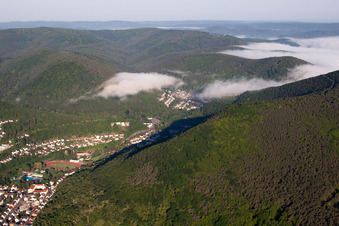 Morning over the Speyerbach valley near Neustadt an der Weinstrasse in the state Rhineland-Palatinate