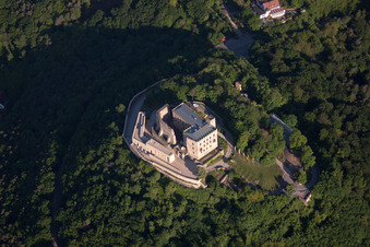 Castle Hambach in Neustadt in the Weinstrasse in the state Rhineland-Palatinate from the plane