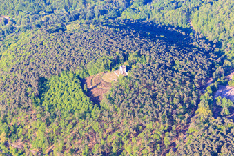 Drone recording of Victory and Peace Monument in Edenkoben in the state Rhineland-Palatinate, Germany