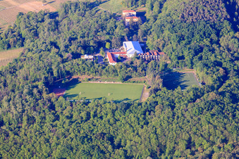 Aerial view of Sports School Edenkoben and Southwest German Football Association eV in Edenkoben in the state Rhineland-Palatinate, Germany