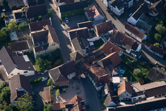 District Billigheim in Billigheim-Ingenheim in the state Rhineland-Palatinate, Germany from the plane