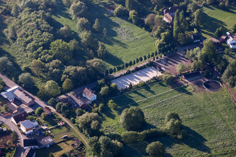 Bird's eye view of District Billigheim in Billigheim-Ingenheim in the state Rhineland-Palatinate, Germany