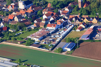 Autohaus Frey GmbH & Co.KG in Minfeld in the state Rhineland-Palatinate, Germany out of the air