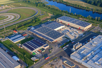 Halls of the NUSS Group in Wörth am Rhein in the state Rhineland-Palatinate, Germany