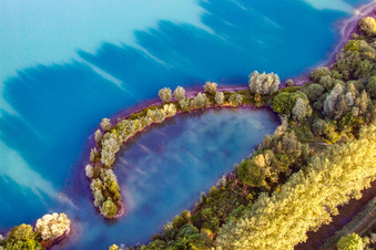 Nature reserve on the Rhine Lowland Canal in the district Liedolsheim in Dettenheim in the state Baden-Wuerttemberg, Germany