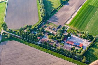 Semler turf in Elisabethenwörth in the district Rheinsheim in Philippsburg in the state Baden-Wuerttemberg, Germany from above