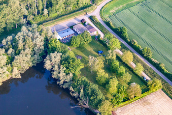 Aerial view of At Rußheimer Althrein, In d. Ow in Germersheim in the state Rhineland-Palatinate, Germany