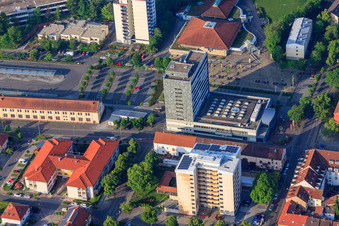 High-rise building of the Sparkasse Südpfalz at Tournuser Platz in Germersheim in the state Rhineland-Palatinate, Germany