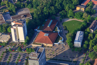 City Hall Germersheim and City Garden in Germersheim in the state Rhineland-Palatinate, Germany