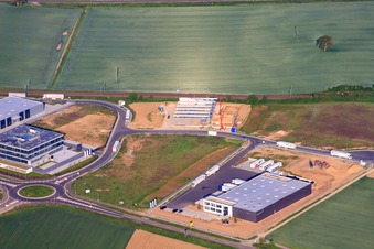 TRANSAC International Shipping Company Ltd. and construction site of Resinnovation GmbH in Rülzheim in the state Rhineland-Palatinate, Germany