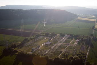 Grohnde substation in Emmerthal in the state Lower Saxony, Germany