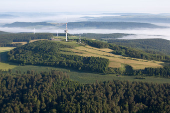 Telecommunication tower Köterberg and radio installation STOB791884 and STOB790269 on the Köterberg in the district Köterberg in Lügde in the state North Rhine-Westphalia, Germany