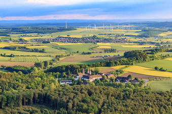 Building complex of the monastery abbey Marienmünster in the district Münsterbrock in Marienmünster in the state North Rhine-Westphalia, Germany