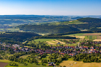 Aerial photograpy of District Langenthal in Trendelburg in the state Hesse, Germany