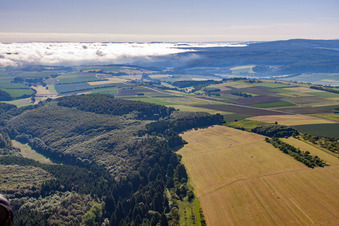 District Langenthal in Trendelburg in the state Hesse, Germany from above