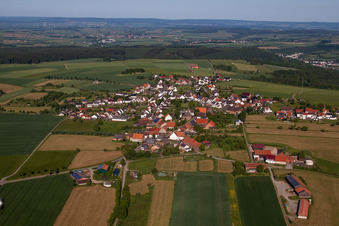 From the east in the district Haarbrück in Beverungen in the state North Rhine-Westphalia, Germany