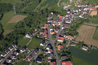 Aerial view of District Jakobsberg in Beverungen in the state North Rhine-Westphalia, Germany