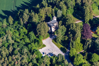 Aerial view of Industrial Park Metal Training Center WBS in Beverungen in the state North Rhine-Westphalia, Germany