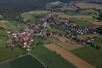 Aerial view of Village view of Bosseborn in the state North Rhine-Westphalia
